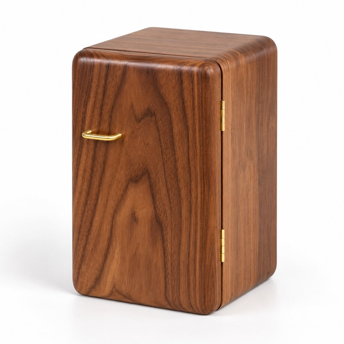 Aulica Wooden Jewellery Cabinet in 5 Drawers / Walnut, closed, studio view on white #Size_5 Drawers|Wood_Walnut