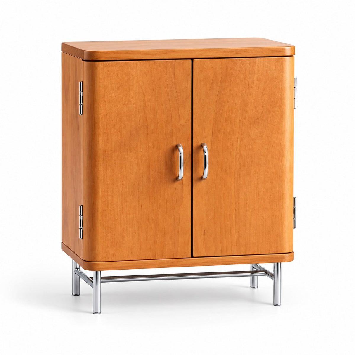 Arcana Wooden Jewellery Cabinet in Cherry, closed, studio view on white #Wood_Cherry