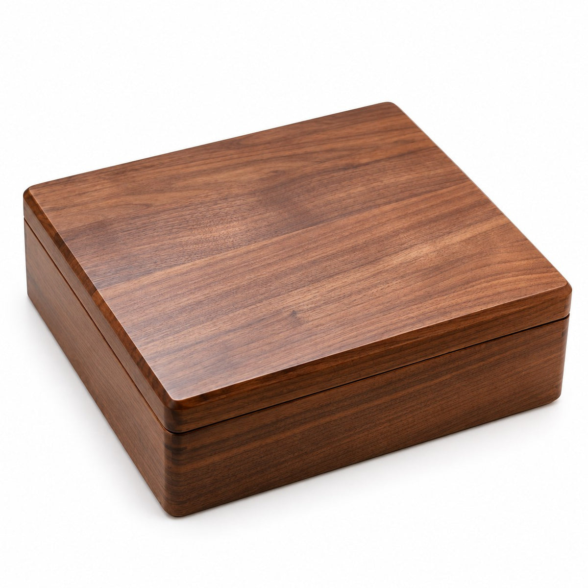 Viridia Two-Tier Jewellery Box in Large, closed, studio view on white #Size_Large